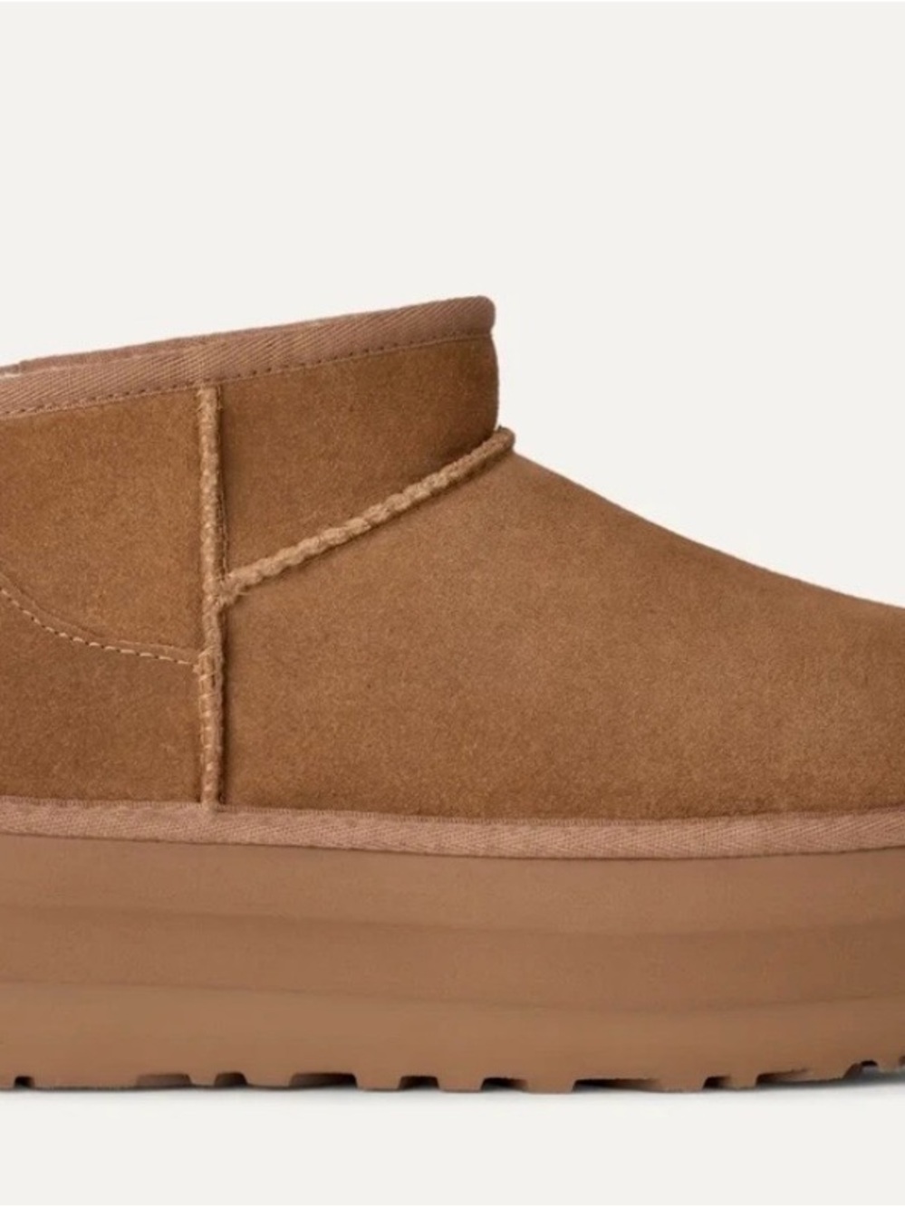 UGG Women's Chestnut Suede Platform Mule by